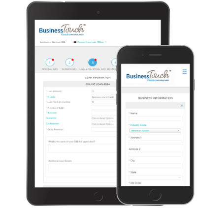 BusinessTouch Shown on Ipad and iphone